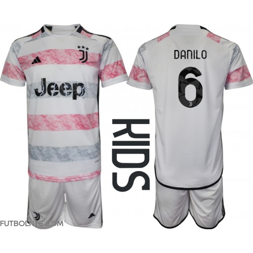 Camiseta Juventus Danilo Luiz #6 Visitante Equipación para niños 2023-24 manga corta (+ pantalones cortos)